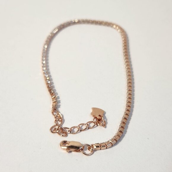 VTG NIB 2.5ctw 18k Rose Gold CZ Bracelet 7 in - Picture 2 of 8